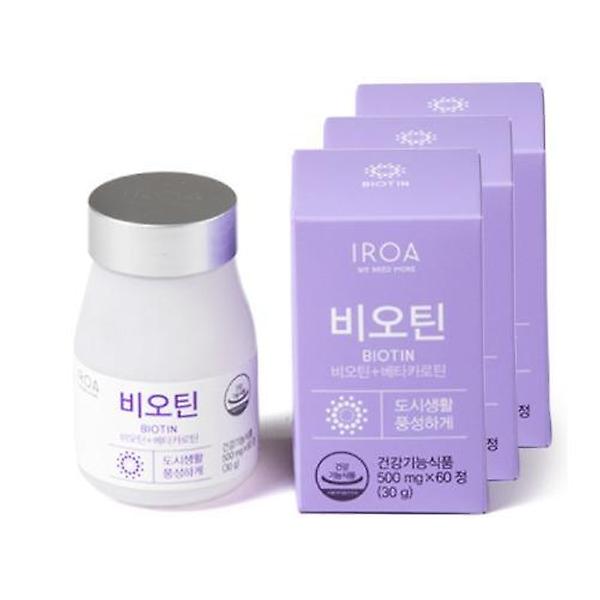  이로아 비오틴 (500mg x 60정) 3병 - 영양제