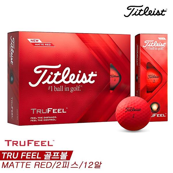  [아쿠쉬네트코리아정품]2022 타이틀리스트 트루필(TRUFEEL) 골프볼/골프공[매트 레드][2피스/12알]