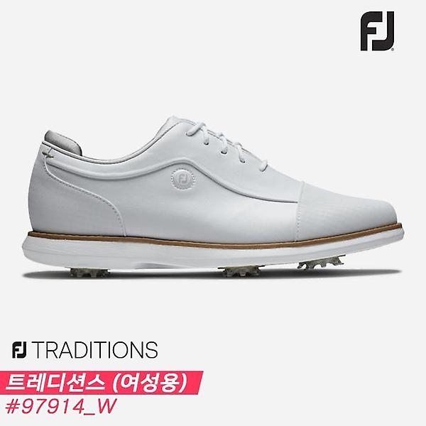  2022 풋조이 FJ 트레디션스(FJ TRADITIONS) 골프화[97914/W/화이트+화이트+화이트][여성용][10mm작게]