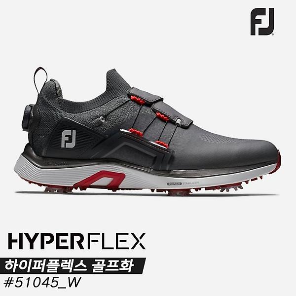  풋조이 2024  하이퍼플렉스(HYPERFLEX) 보아 골프화[51045/W/차콜+그레이+레드][남성용]