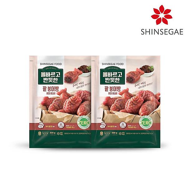  [신세계푸드] 올바르고 반듯한 팥 붕어빵 500g x 2팩