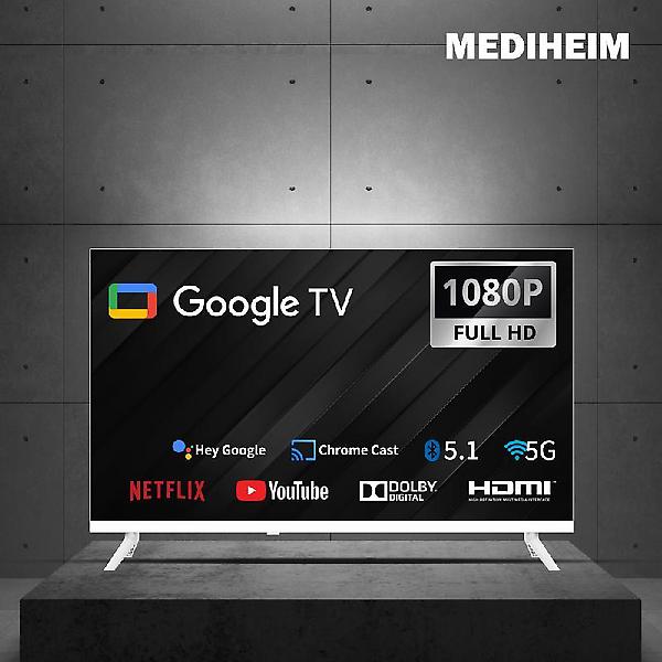 [메디하임/MDHM0001]  메디하임 구글 40인치 FHD TV 정품패널 1등급 티비 LE-401FSGA 화이트 스마트TV