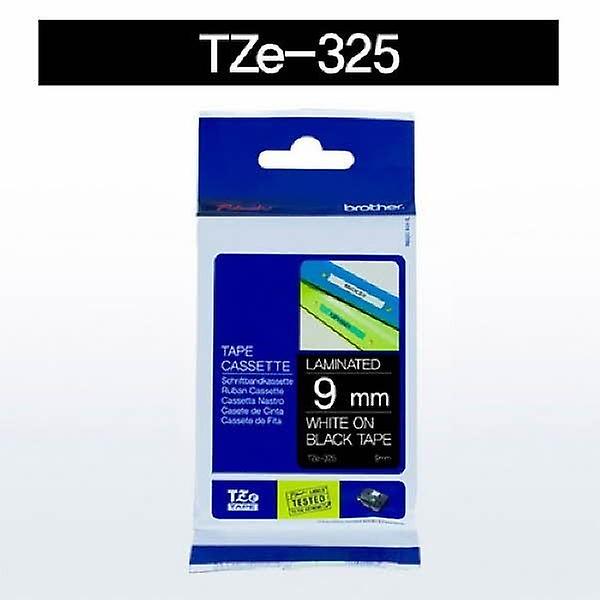  브라더 테이프카트리지 TZe 325 9mm 흑색 흰색문자