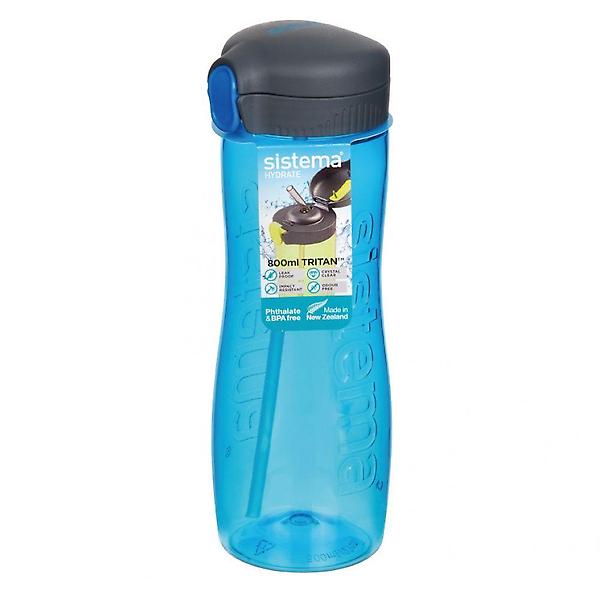  트리탄 원터치 빨대 운동 스포츠 물병 800ml (블루)