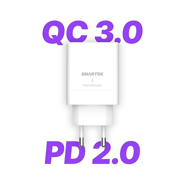  스마텍 MAX 35W 3포트 PD 고속 충전기 케이블 세트 STQC-3PortC