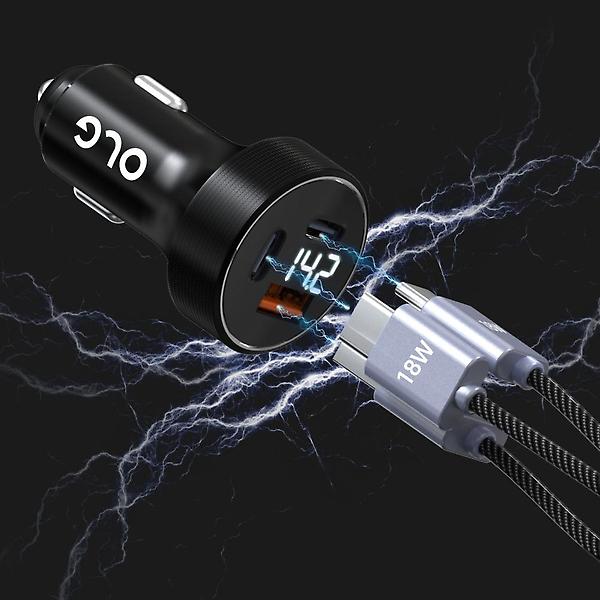  올지 트리플 시거잭 C2 고속 차량용 100W 충전기 3구 시가잭 usb