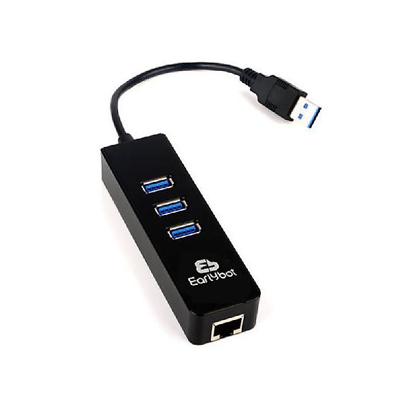  얼리봇 LHV-302 USB A 타입 3.0 유선 랜카드 멀티 허브 전송속도 1000Mbps 지원