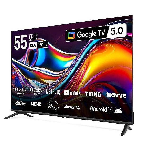  [25년형] 프리즘 55인치 국내최초 구글5.0 스마트TV DLG120Hz 패널 2년 무상 / CP55G5