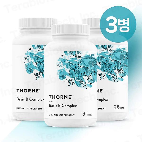  Thorne 쏜리서치 Basic B Complex 베이직 B 컴플렉스 60캡슐 3병