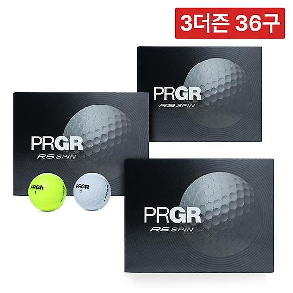  [3더즌 36구] 프로기아 PRGR NEW RS 스핀 3피스 12구 우레탄 골프공