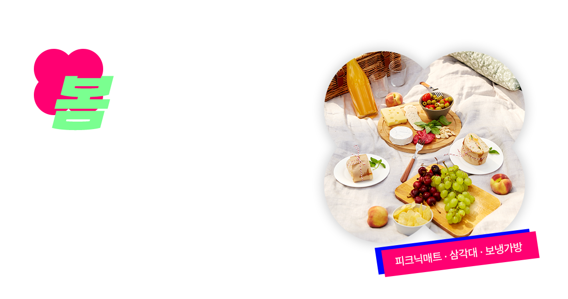 봄 피크닉 피크닉매트, 삼각대, 보냉가방